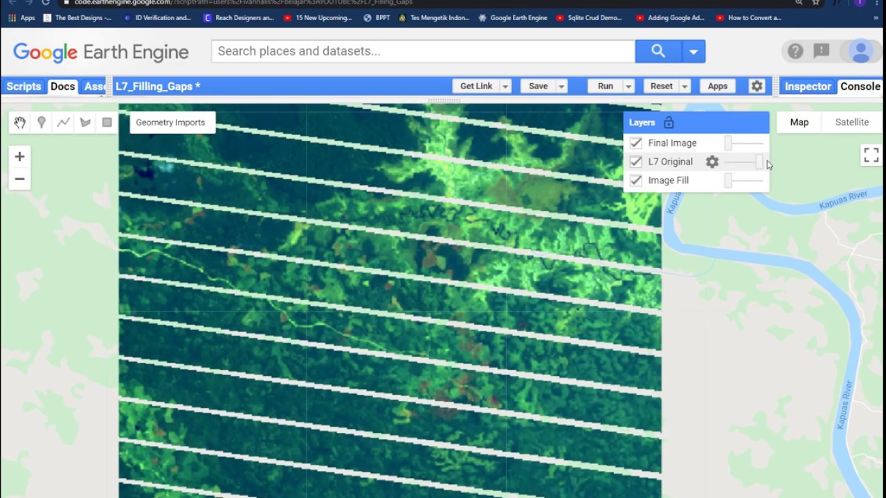 Google Earth Engine Tutorial: Landsat 7 Gaps-Filling
