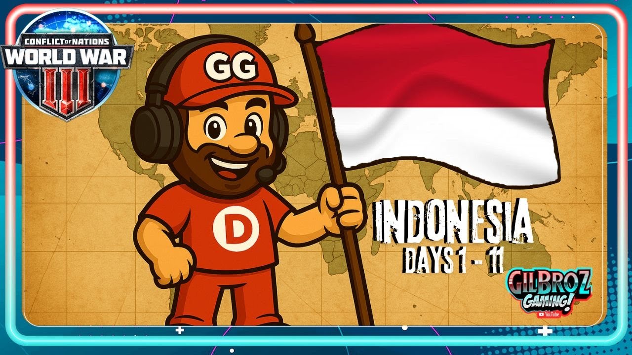 Conflict of Nations – BIG effort Indonesia FAIL in WW3! Days 1 - 11 (Full Playthrough)