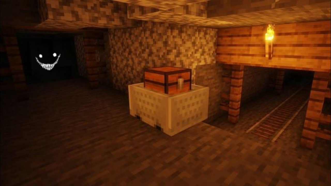 Minecraft cave sounds with scary images
