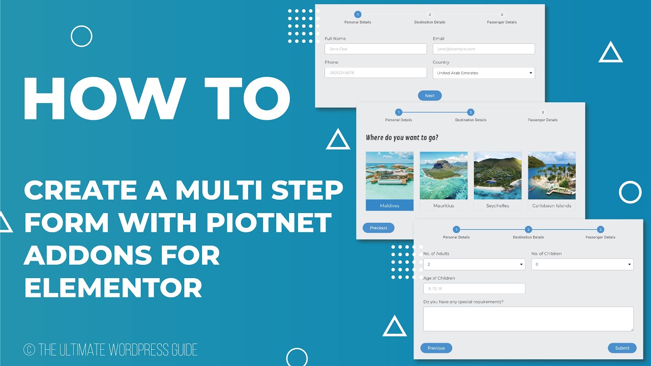 Create a Multistep Form with Piotnet Addons for Elementor (PAFE)