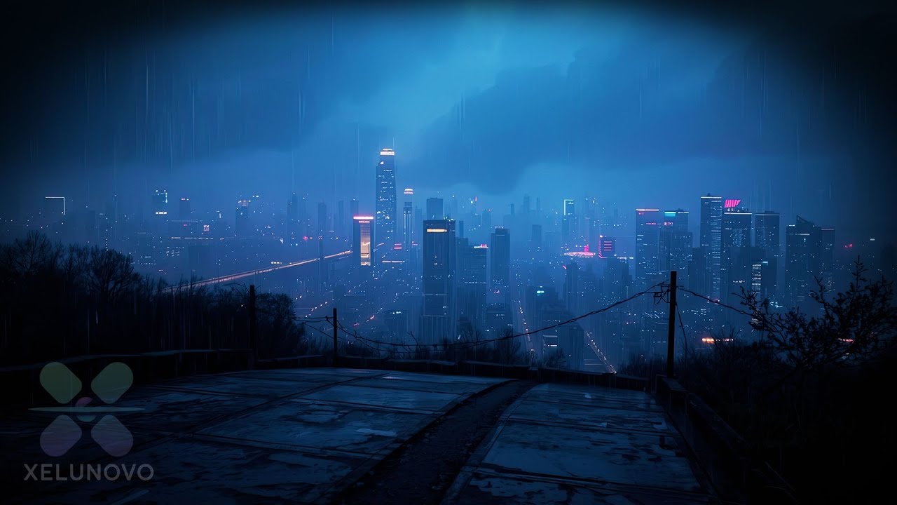 Rainy Neon City - Leaving the City