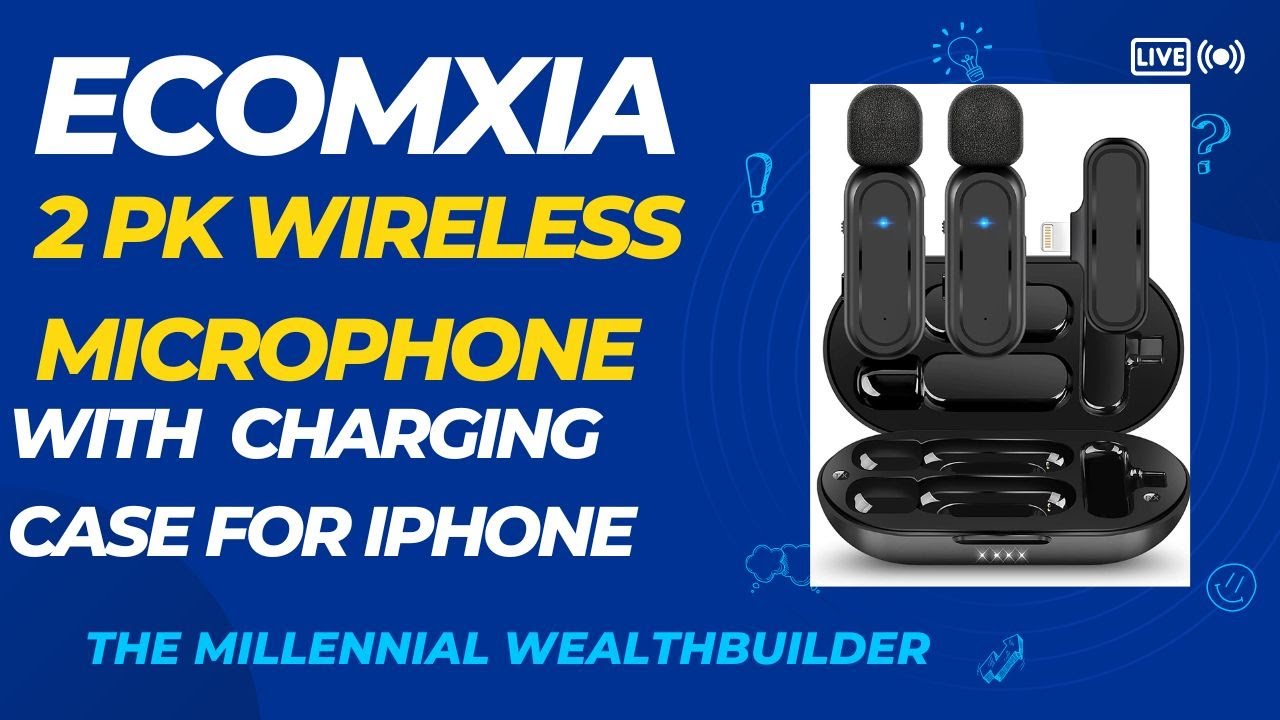UNBOXING ECOMXIA 2 PACK WIRELESS LAVALIER MICROPHONE FOR IPHONE VLOGGING