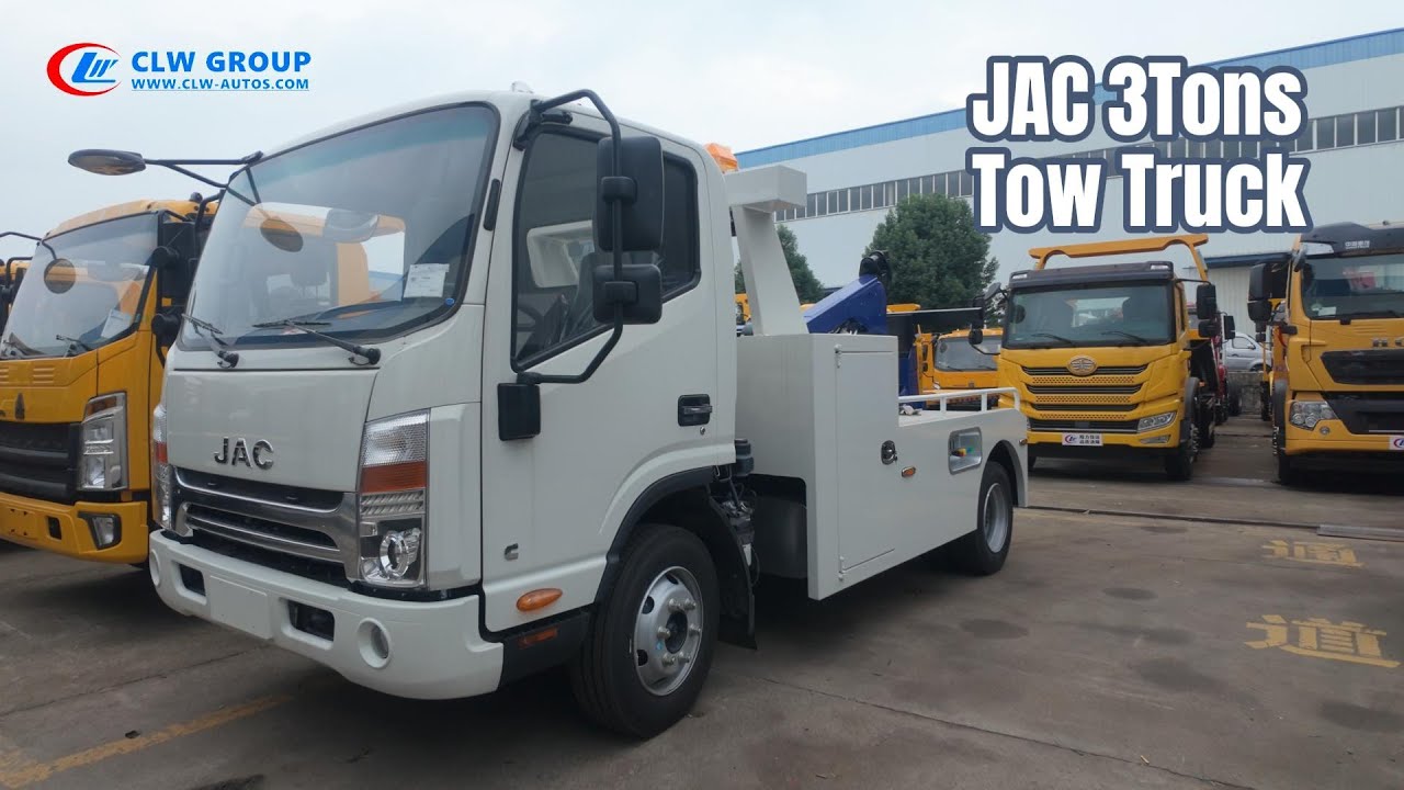 JAC 3Tons Small Road Wrecker Towing Truck with 4Tons Winches & 2.5Tons Rear Underlifting