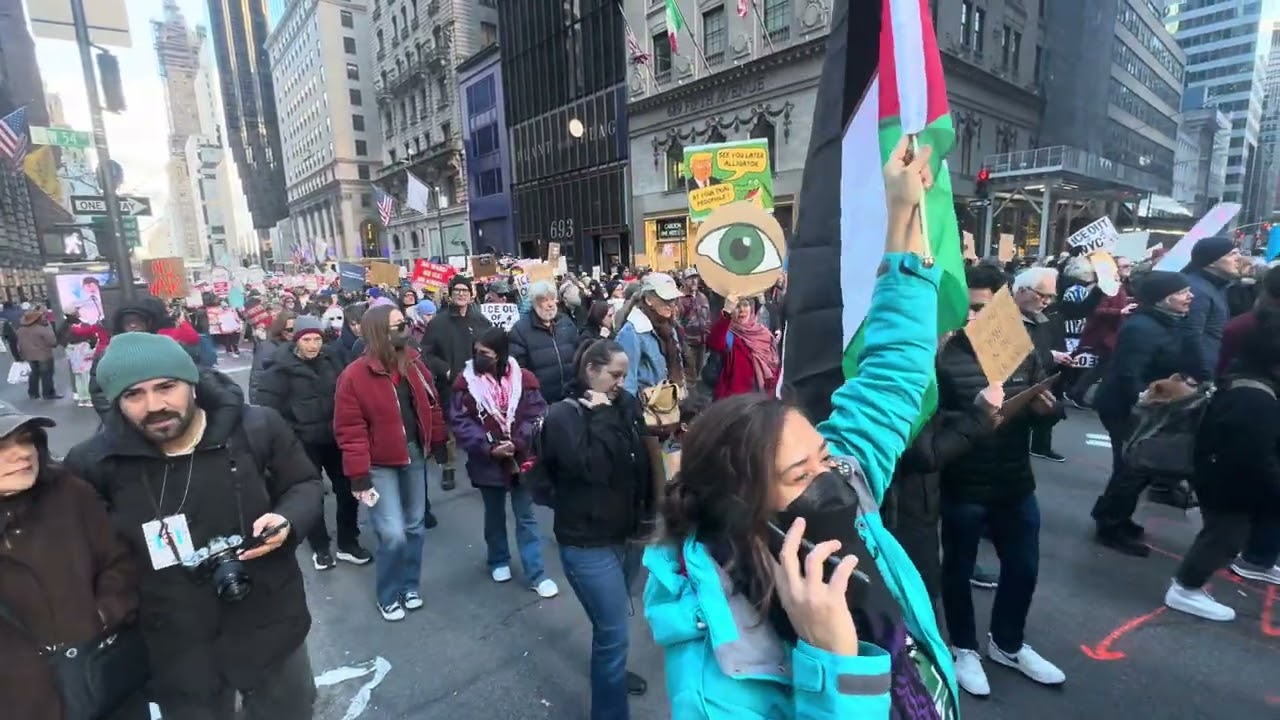 NYC Protest March - Central Park - Live Musicians and Performers - 1/11/26 