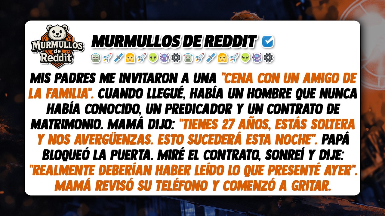 Mis padres tendieron una trampa de matrimonio en la cena. El oficiante huyó antes de que nadie...