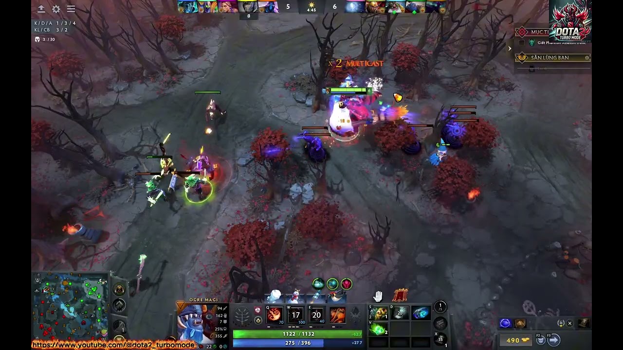 [OGRE-32] Ogre Magi + Phantom Assassin [Safelane] vs Phantom Lancer + Witch Doctor#dota2 #ogremagi