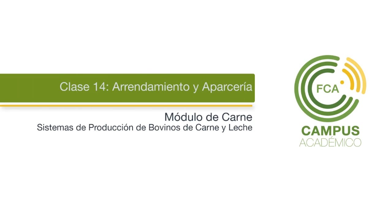 Clase 14 Arendamiento y Aparcería