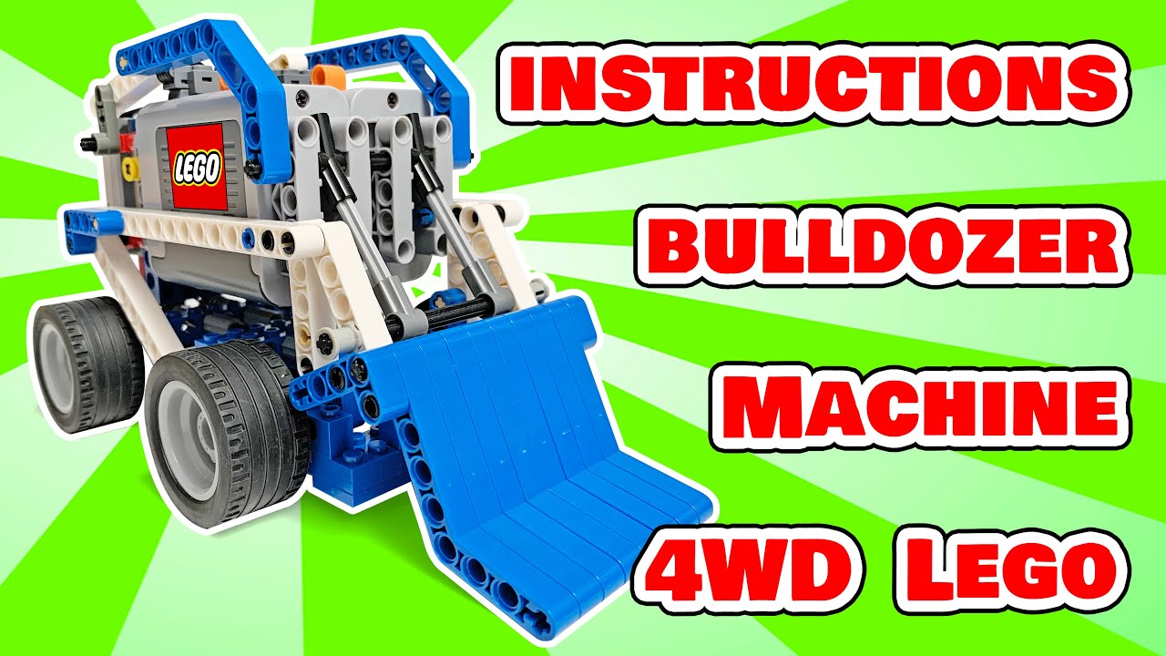 Construction Vehicle Toys Bulldozer 4WD instructions   Lego Education 9686
