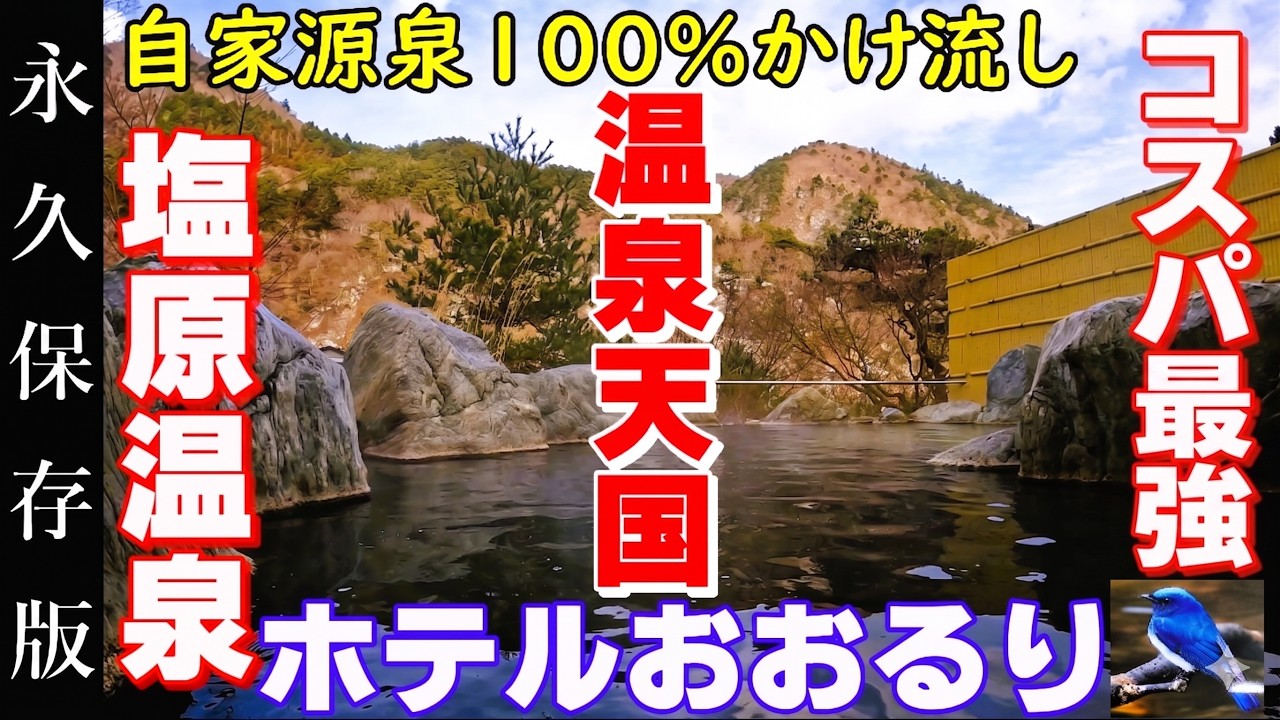 塩原温泉【ホテルおおるり】実質4,310円 1泊2食 ボッチ泊▽源泉100%かけ流し館内湯めぐりし放題！バイキング食べ放題！多くを望まなければ最高です♪　Shiobara Onsen