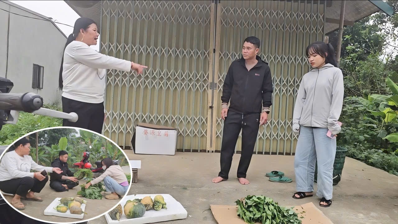 Нам продал все свои овощи, а женщина ничего не продала, и возникли проблемы.