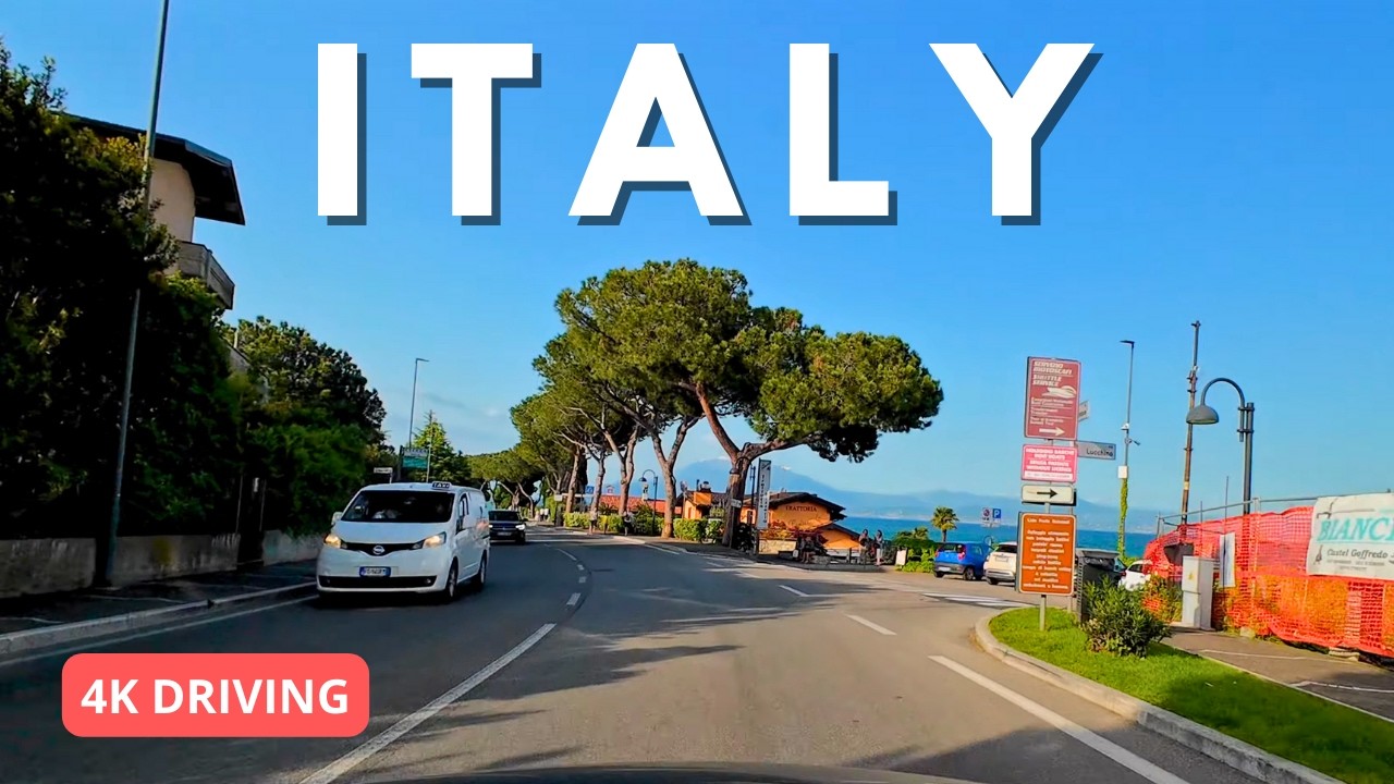 Driving in Italy 4K: Lake Garda, Sirmione - April 2024