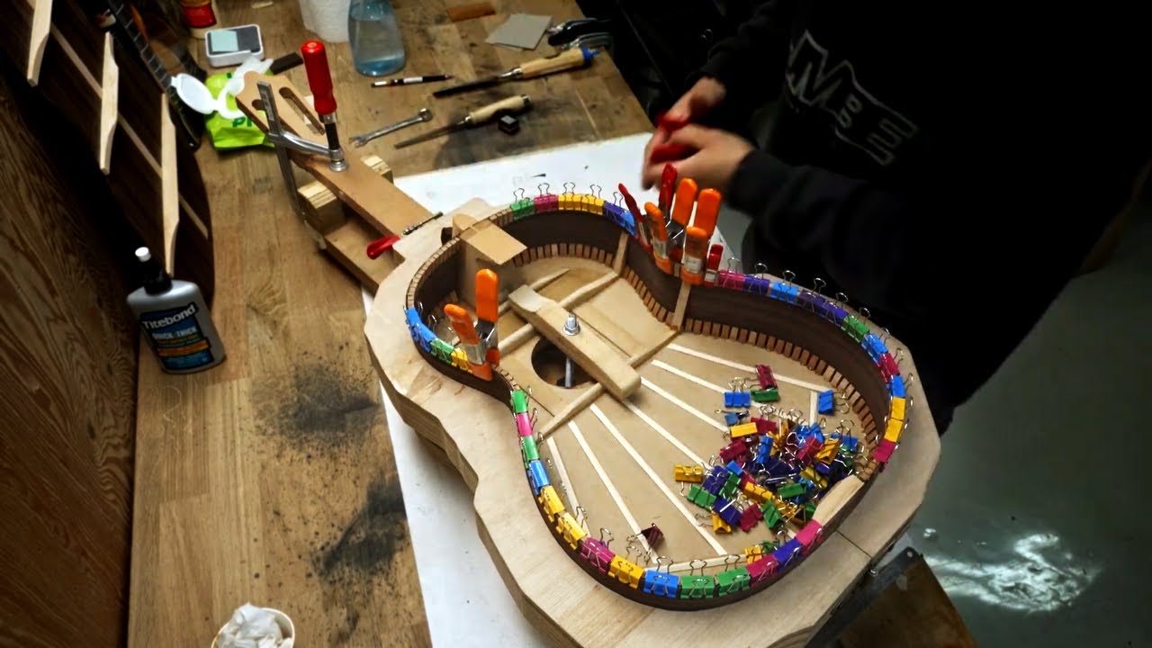Process of Building an Acoustic Guitar | Korean Master