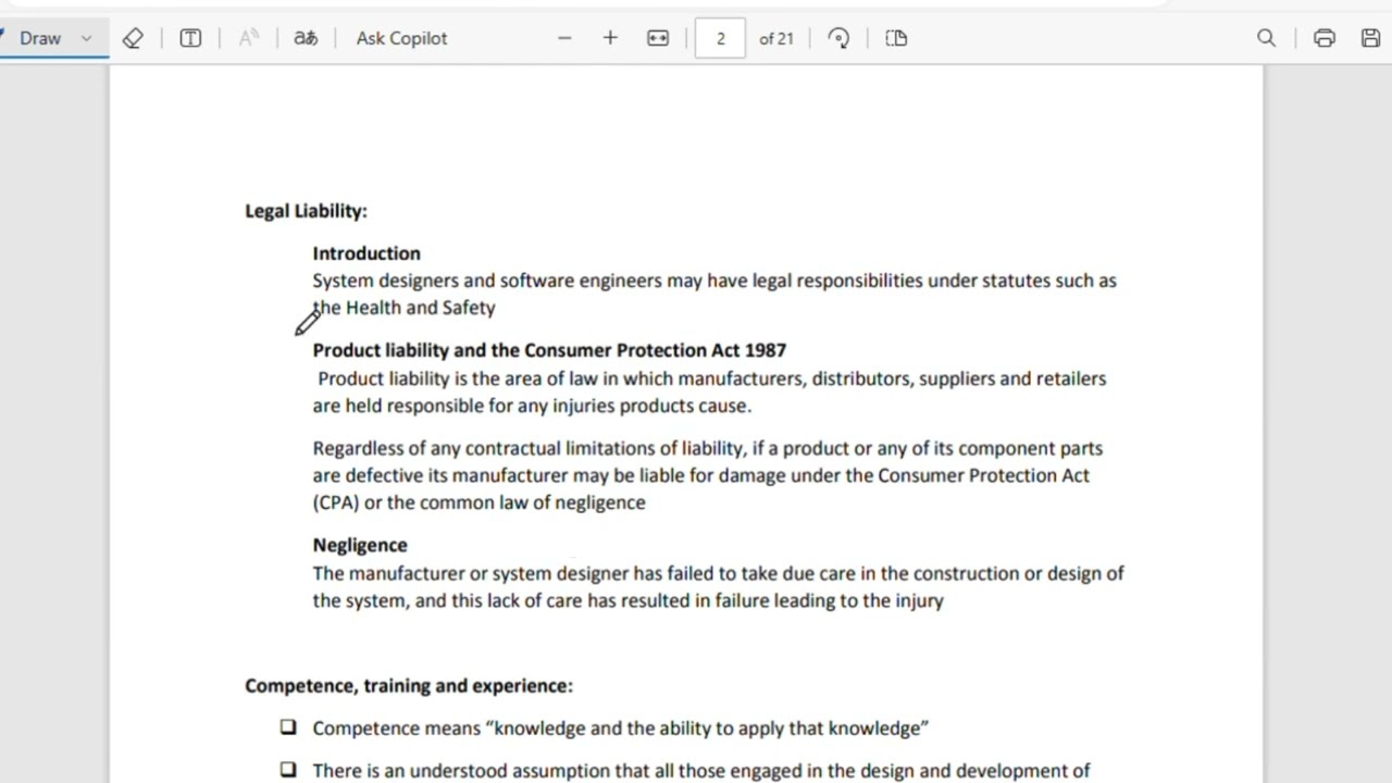 Professional practice| Week 9| Final Term | CS625 | Liability and practice | Intro to safety systems