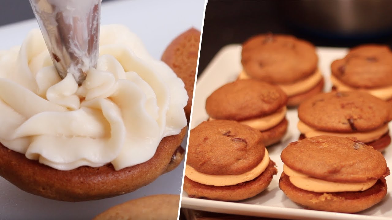 Pumpkin Spice Chocolate Chip Whoopie Pies- Buzzfeed Test #142