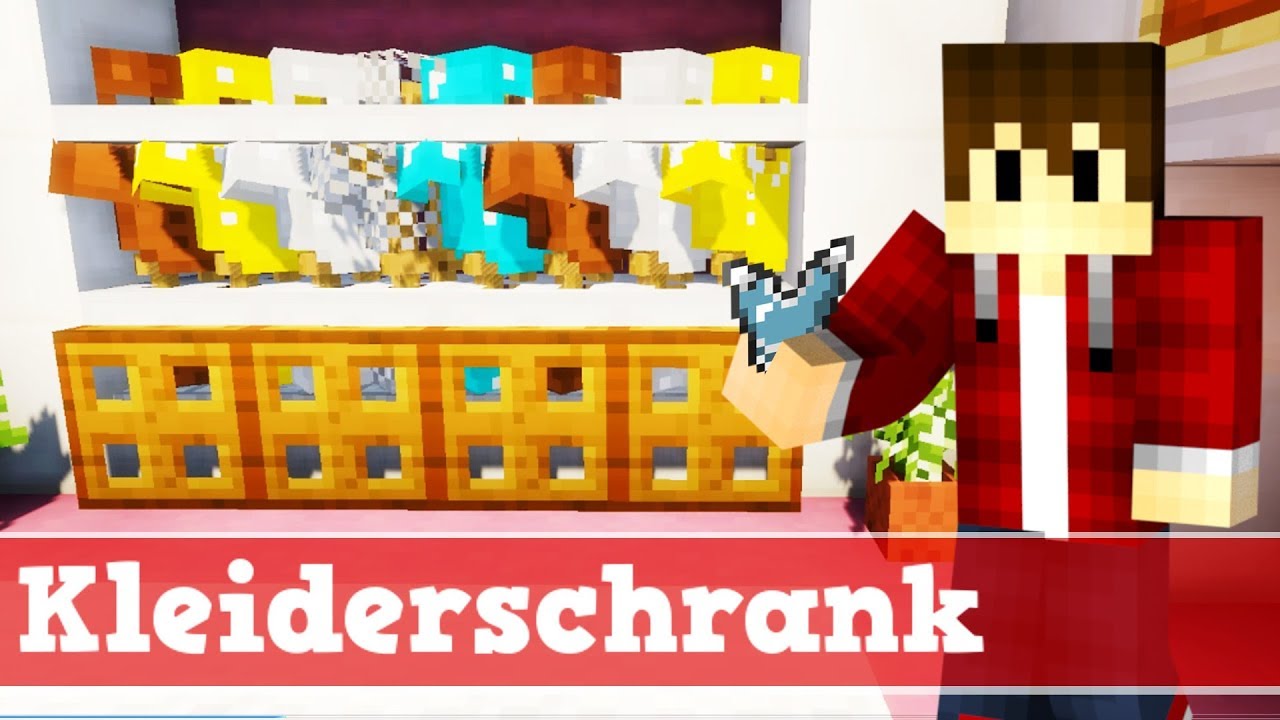 Minecraft Wie baut man einen funktionierenden Kleiderschrank | Minecraft Kleiderschrank bauen