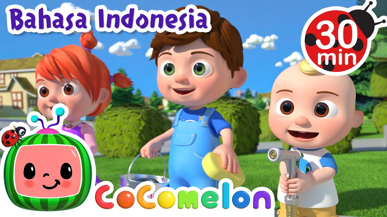 Lagu Mencuci Mobil | CoComelon | Kartun dan Lagu Anak | Moonbug Kids Indonesia | Nursery Rhymes