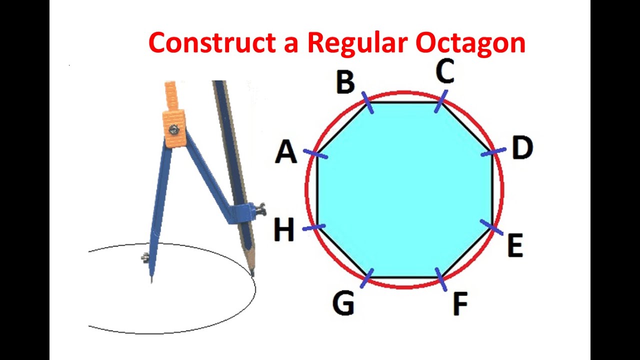 Constructing a Regular Octagon within given Circle by Using Ruler and Compass