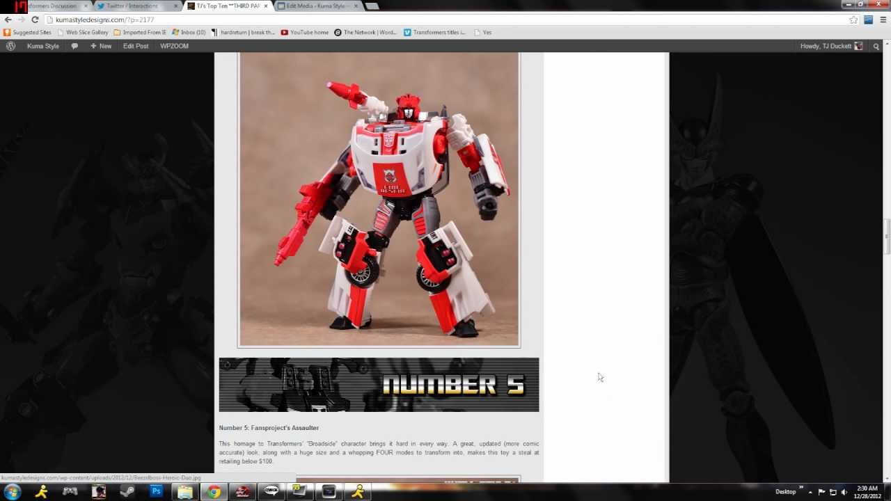 Kuma Style - Top 10 3rd (third) Party Transformers of 2012