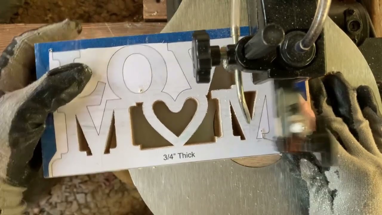Love Mom Text  Sign Scroll Saw Project