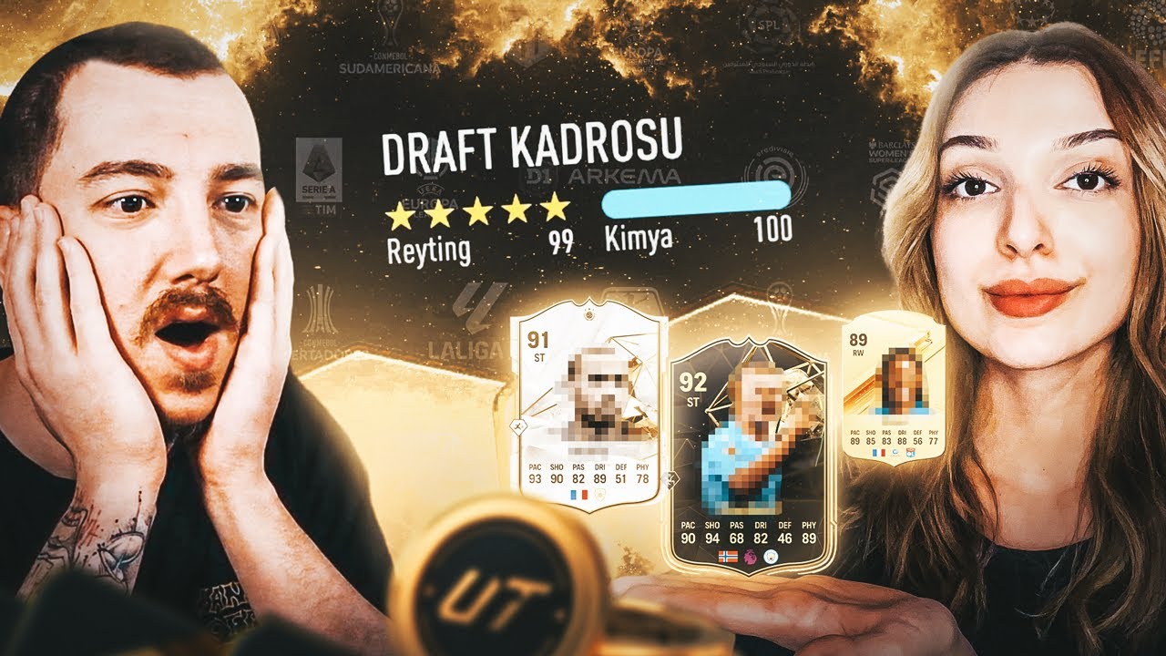 KIZ ARKADAŞIM EN YAKIŞIKLILARDAN DRAFT KADROSU KURDU - FC 24 ULTIMATE TEAM