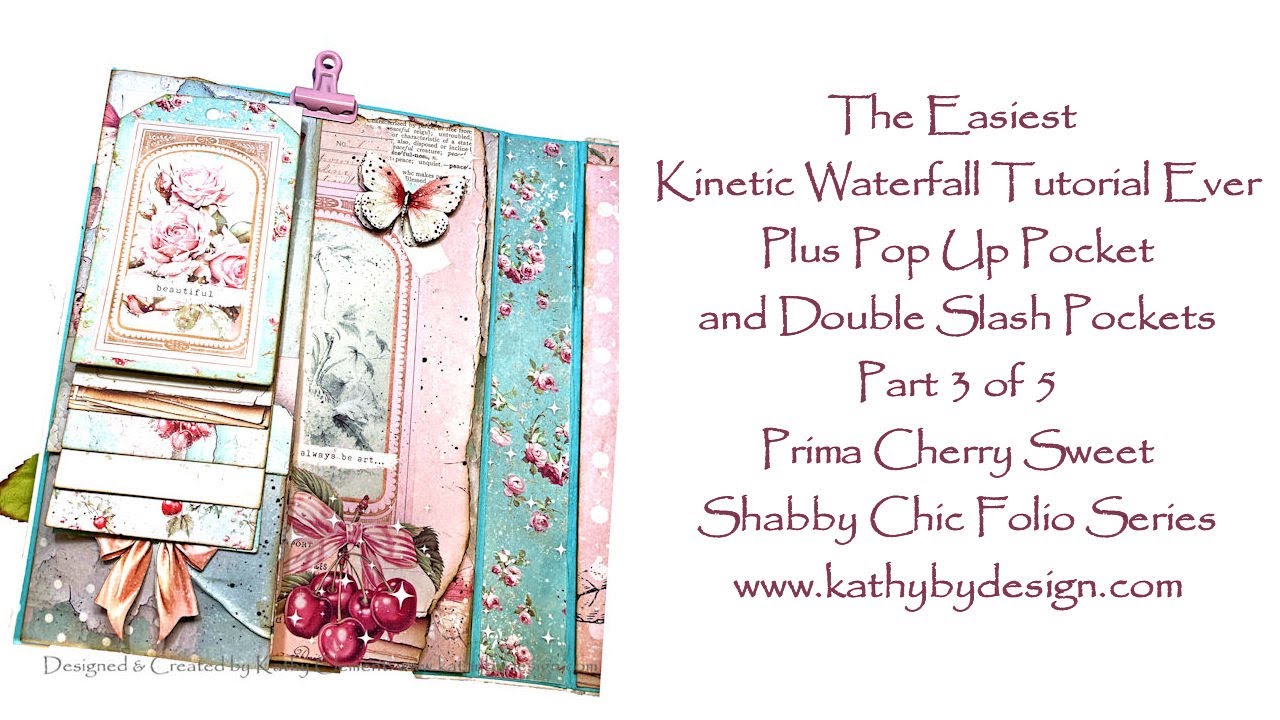 Самый простой кинетический водопад! Урок по созданию альбома в стиле шебби-шик от Prima Cherry Sw...