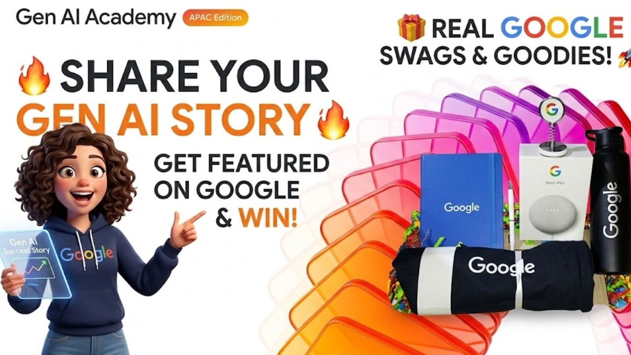 😱 Get Featured by Google + Win Swags & Goodies | Gen AI APAC New Challenge #genaiacademy