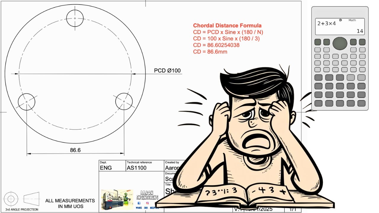 Shop Math | PCD Chordal Distance | Simple Trig