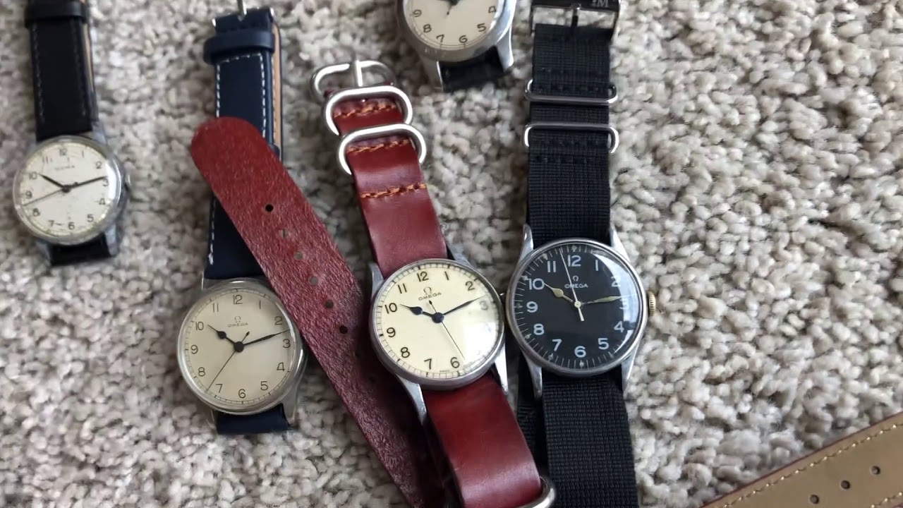 WWII British Military 6B/159 & HS8 watches - RAF & Royal Navy