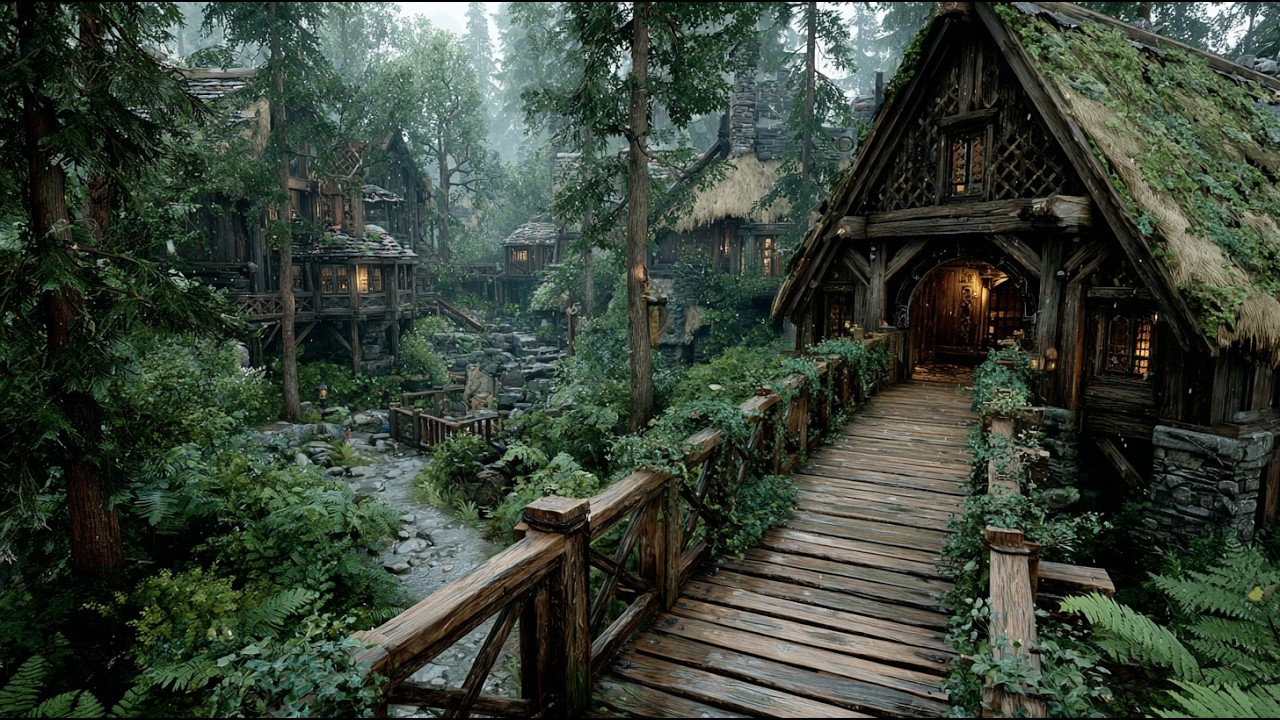 The Woodland Haven of the Elder Bridge | Medieval Fantasy Music & Animated Ambience