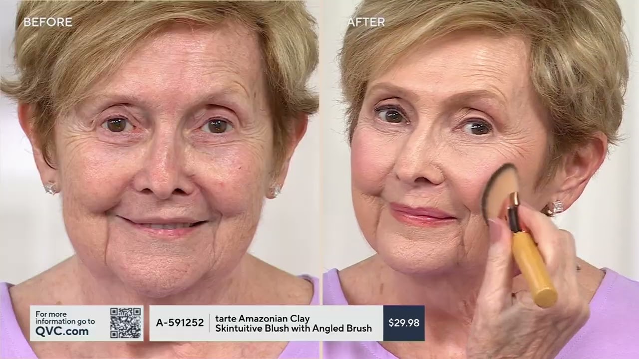 tarte Amazonian Clay Skintuitive Blush with Angled Brush on QVC