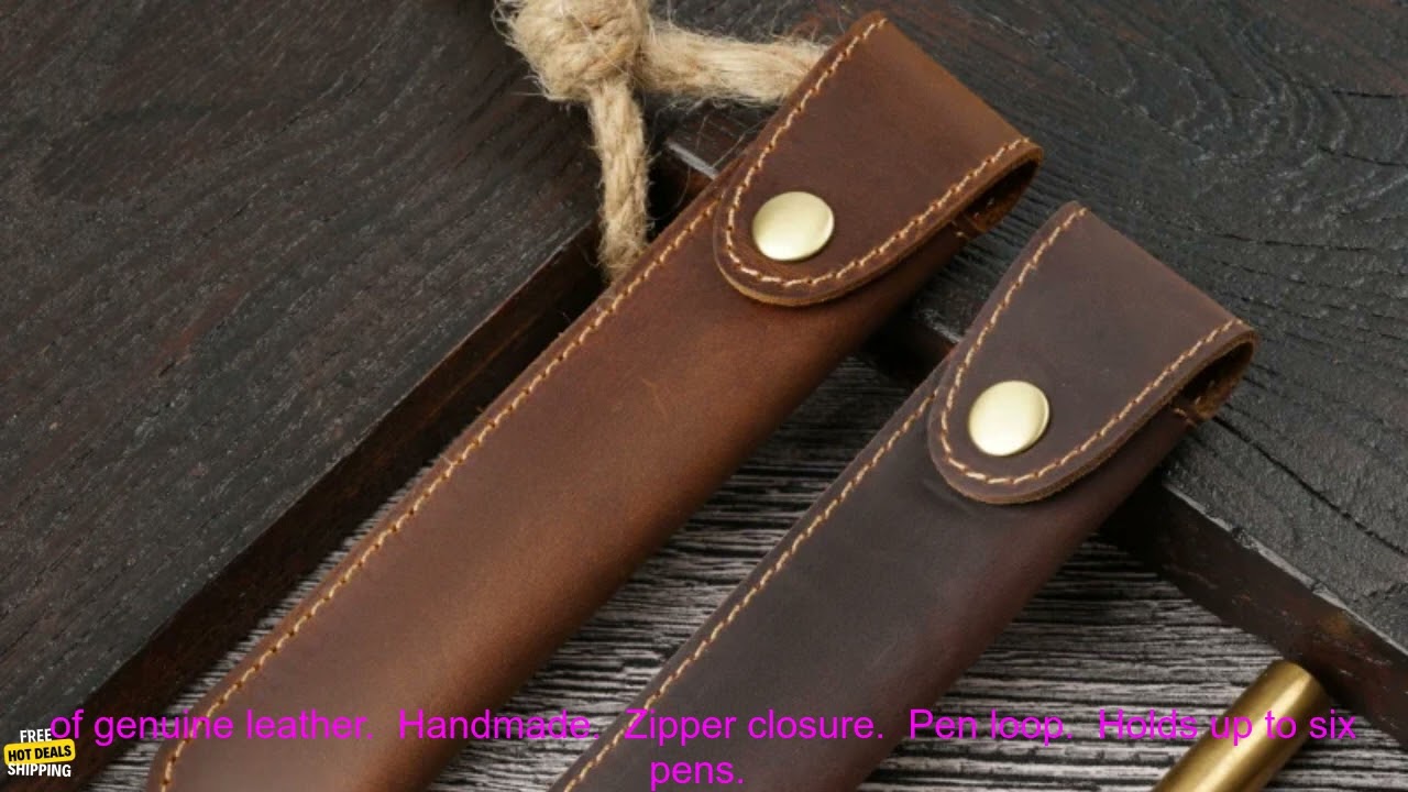 1005004905286455 Retro Fountain Pen Case Genuine Leather Handmade Pencil Bag Pen Cover
