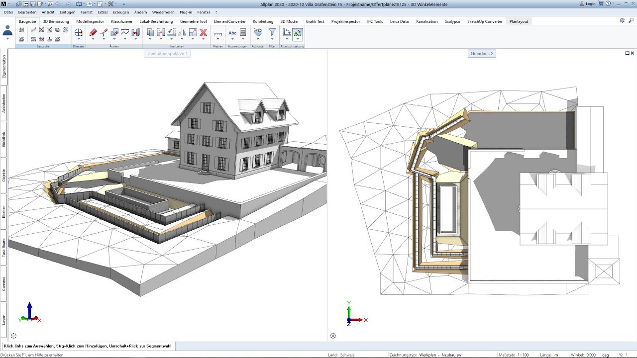 ALLPLAN Landschaftsarchitektur - Gelände und Baugrube