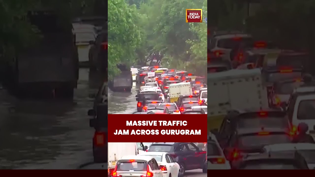 Breaking: Heavy Rain Floods Gurugram | Heavy Waterlogging Brings Traffic to a Standstill #monsoon