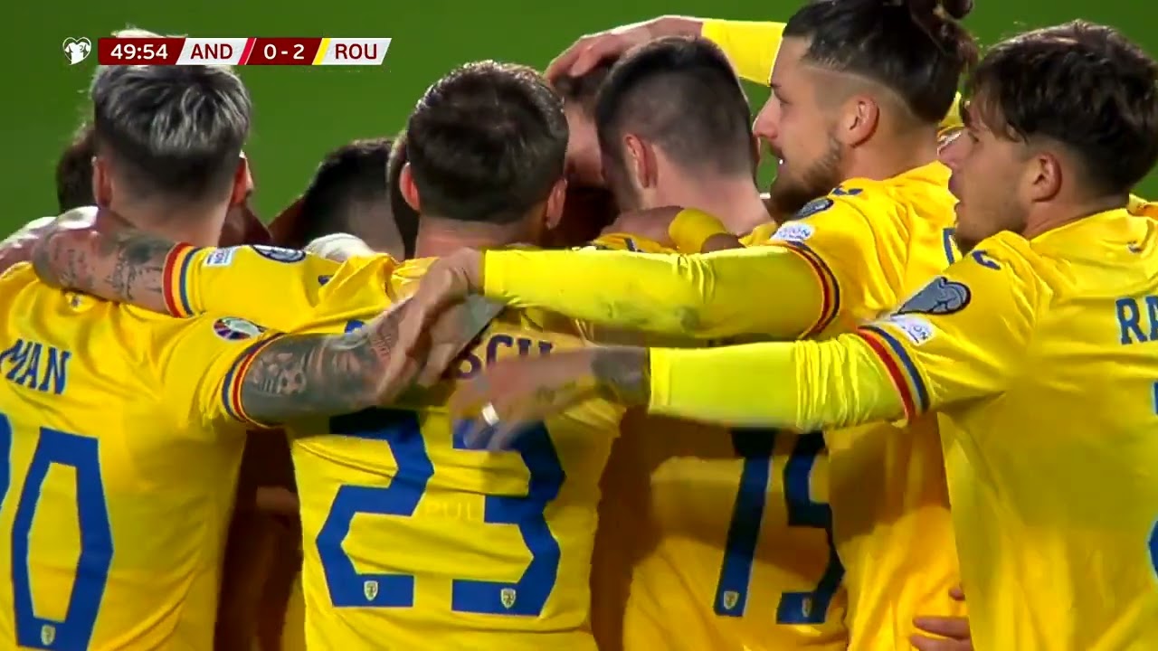 Andorra - România 0-2 | Dennis Man și Denis Alibec au înscris în meciul din preliminariile EURO 2024