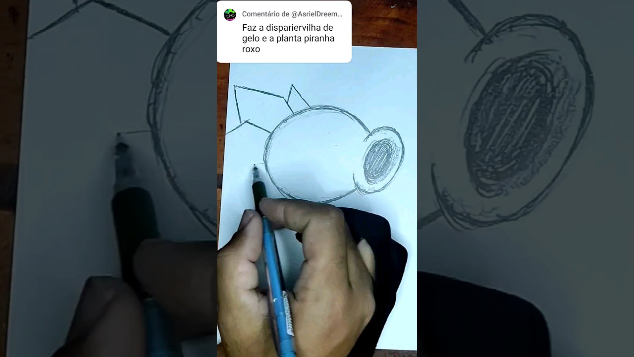 Dispara ervilha de Gelo #desenho #drawing #artpencil #plants #plantsvszombies #shorts