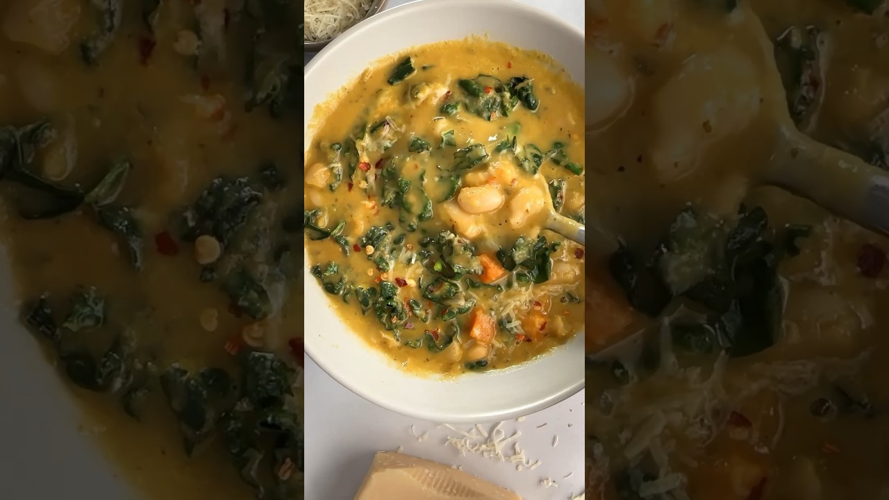Simple and Nourishing Tuscan White Bean Soup with Kale
