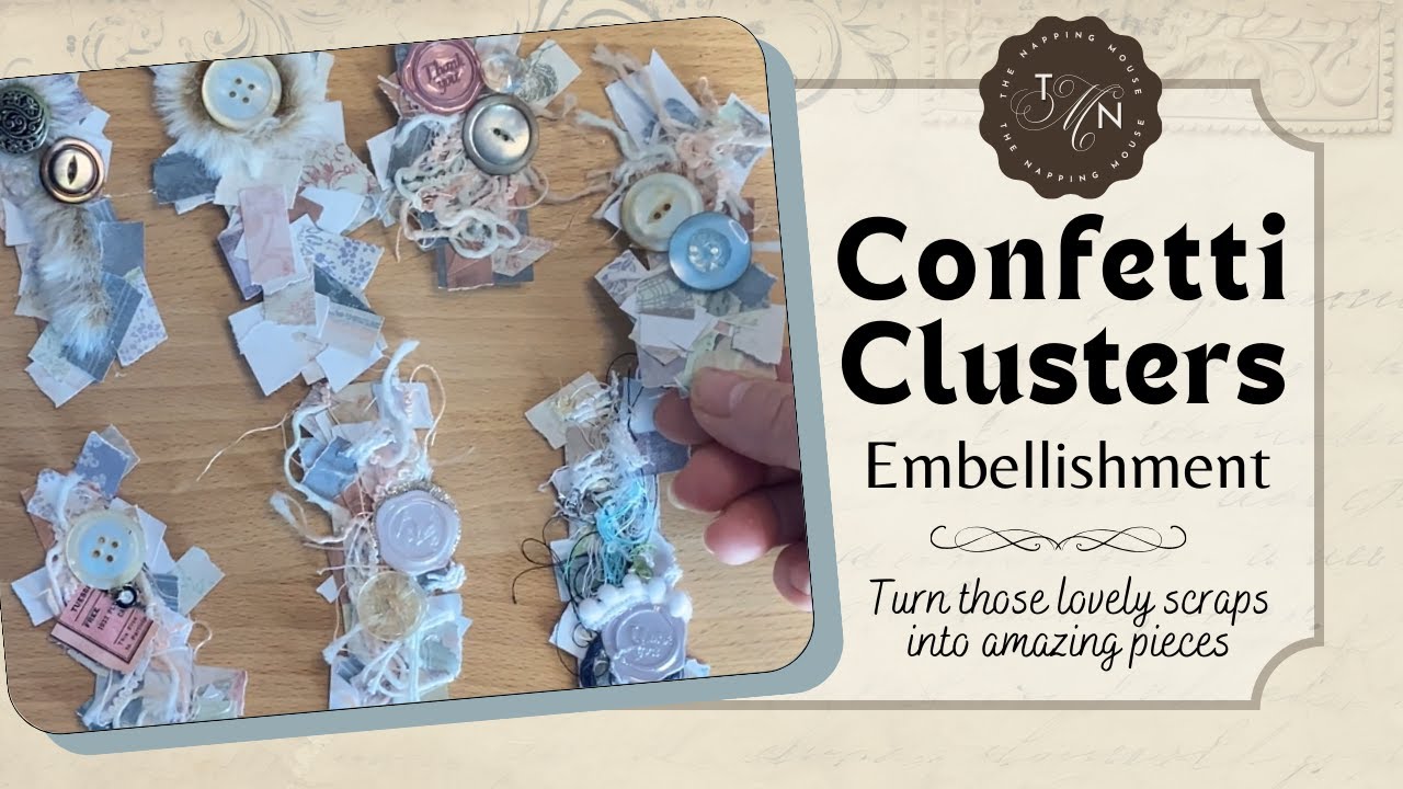🧵 Scrap Busters! DIY Confetti Cluster Junk Journal Embellishments from Leftover Craft Bits 📚