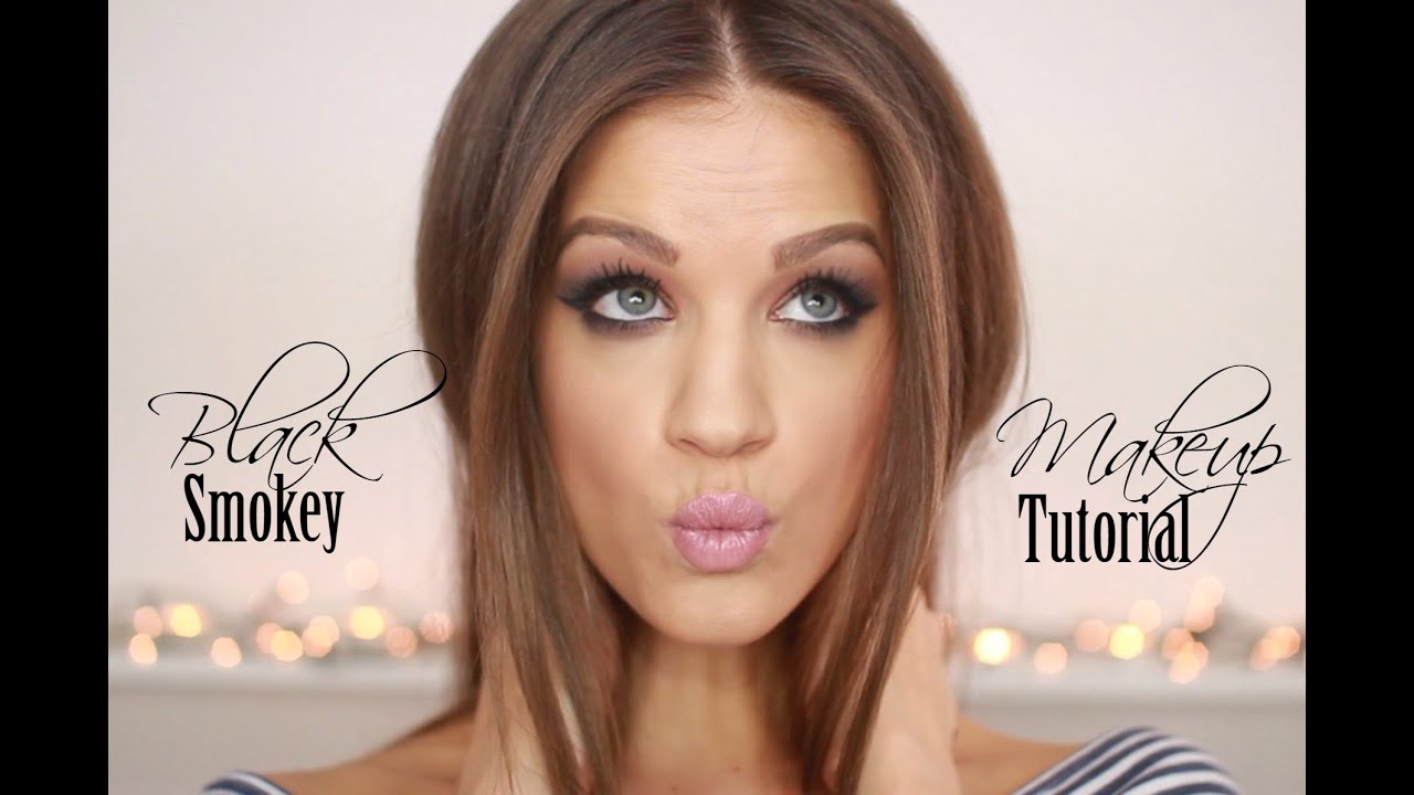 Heavy Black Smokey Eyes & Dewy Skin Makeup Tutorial