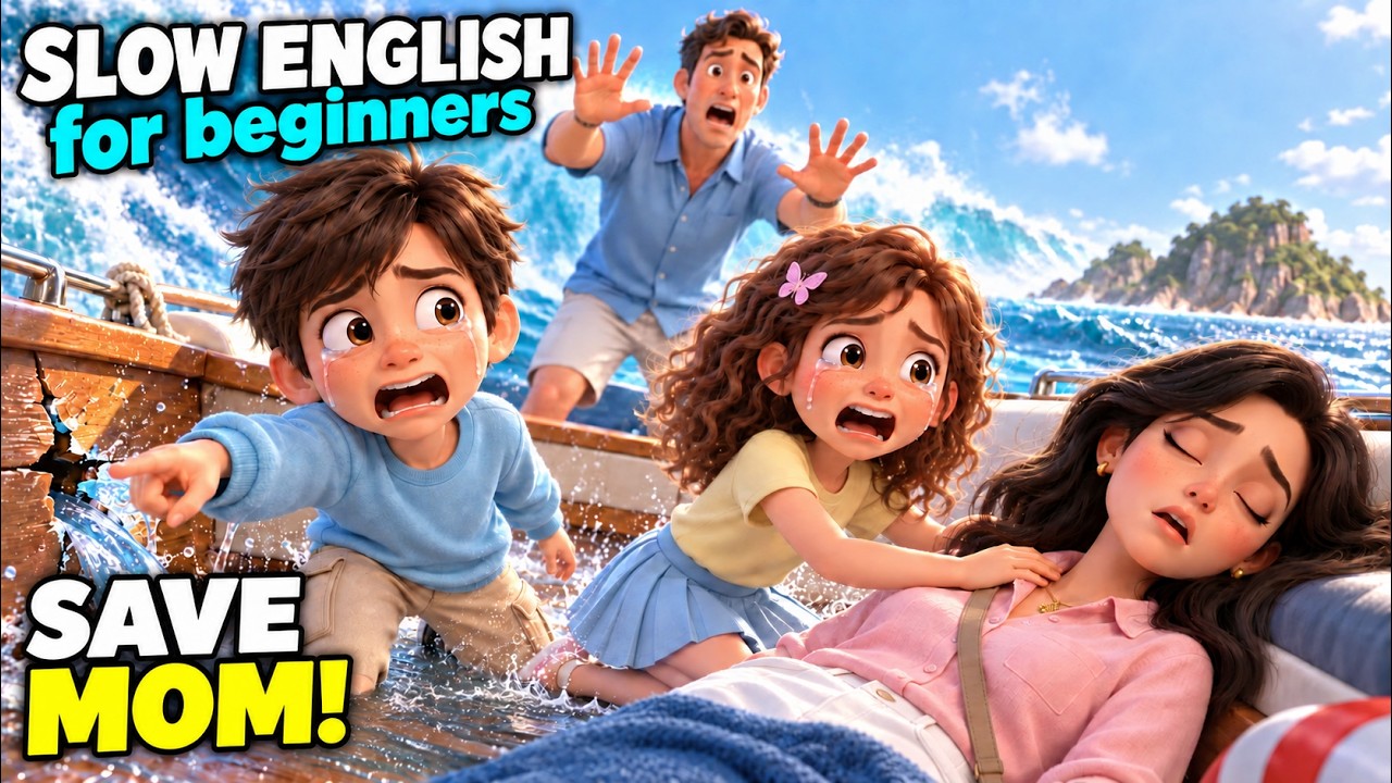 🔴 LIVE 24/7 | Kevin&rsquo;s Boat Is Sinking... Can He Save His Mom? 😱🌊 | Easy English Listening (A2)
