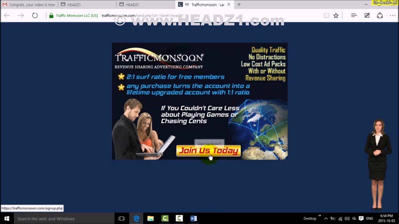 TRAFFIC MONSOON - Video No 1- How to Sign Up