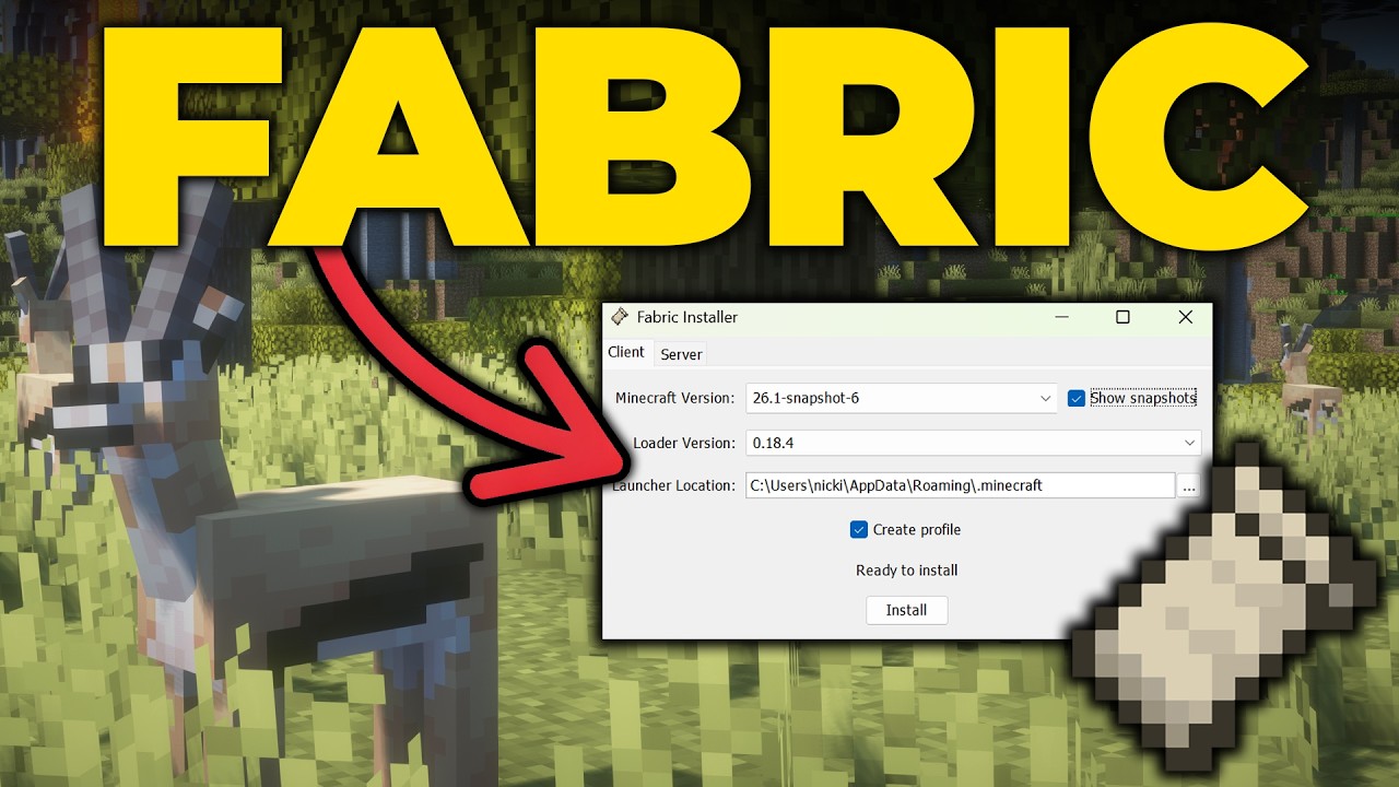 Как скачать и установить модификации для Fabric в 2026 году