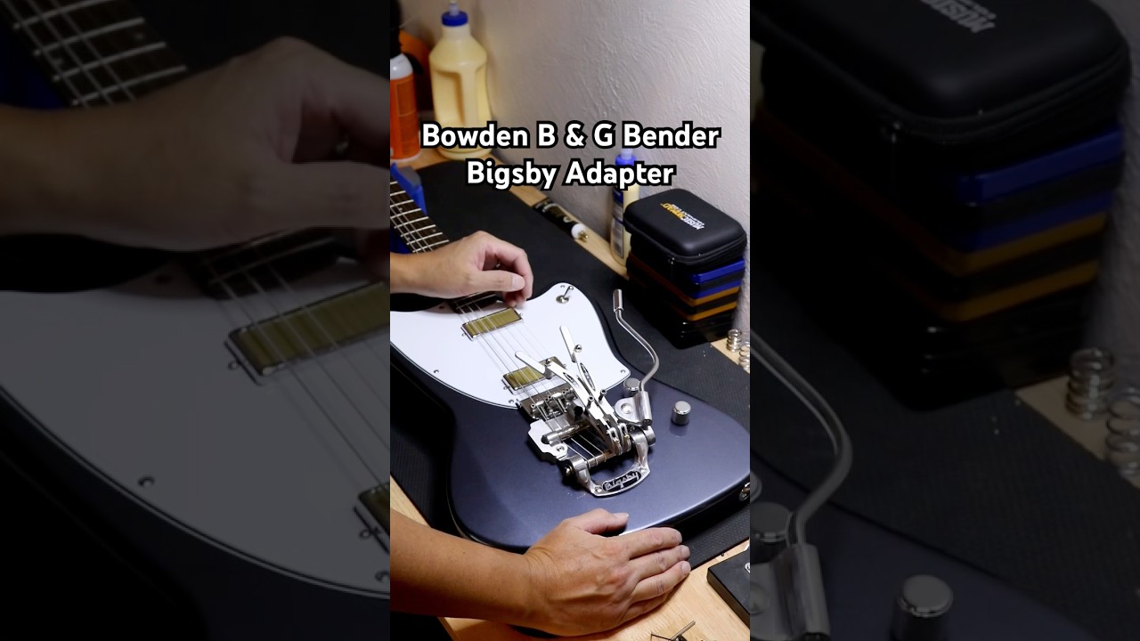 Адаптер Bowden B & G Bender Bigsby на моей гитаре Harmony Silhouette #guitar #offsetguitars #bowd...