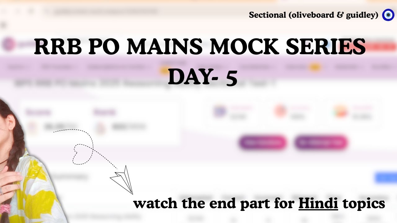 RRB PO MAINS MOCK SERIES DAY- 5 💥🥴|| Guidley & Oliveboard ||