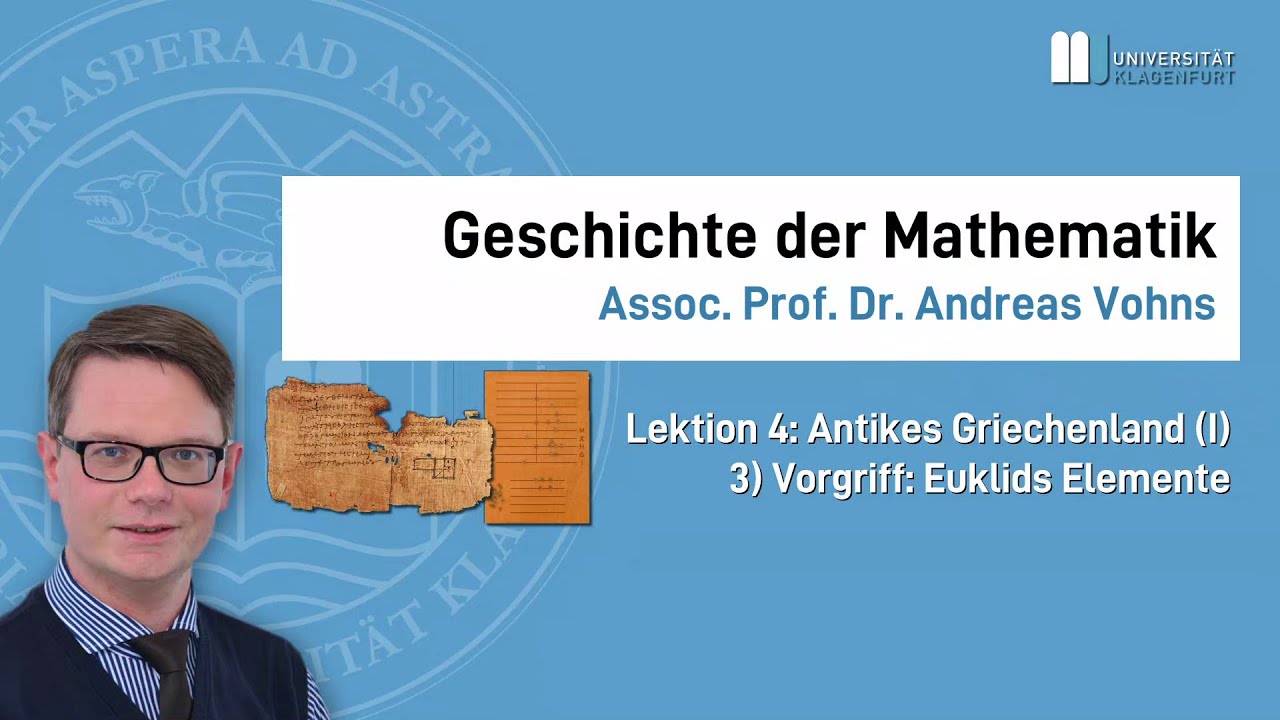 Geschichte der Mathematik (2020W), L4: Griechenland (I), K3: Vorgriff: Euklids Elemente