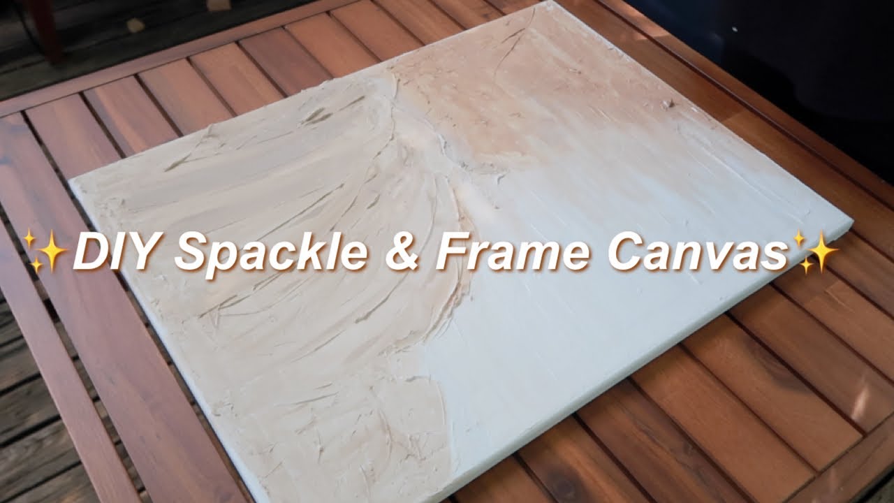 DIY Minimalist Textured Art on CANVAS |DIY spackle art | DIY plaster art| Minimalist Textured Canvas