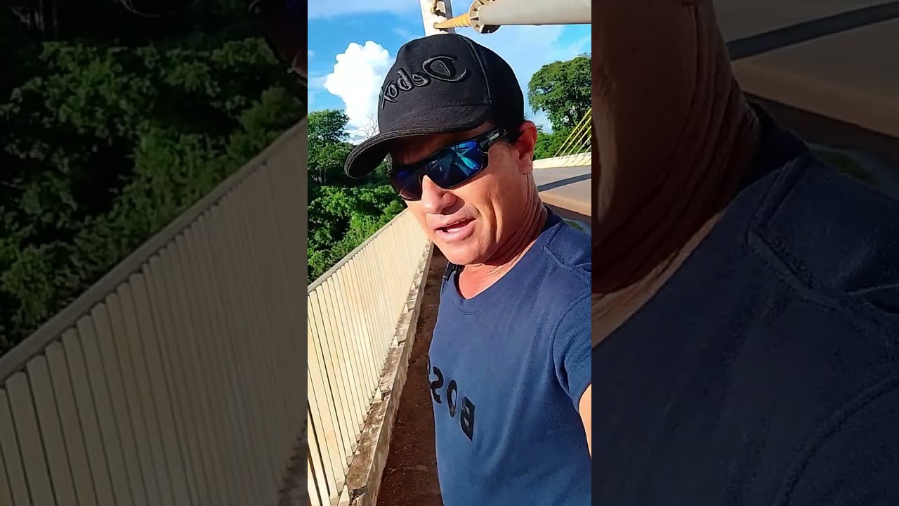Éu conversando e mostrando as belezas do rio garças em cima da ponte do anel viário barra do Graças 