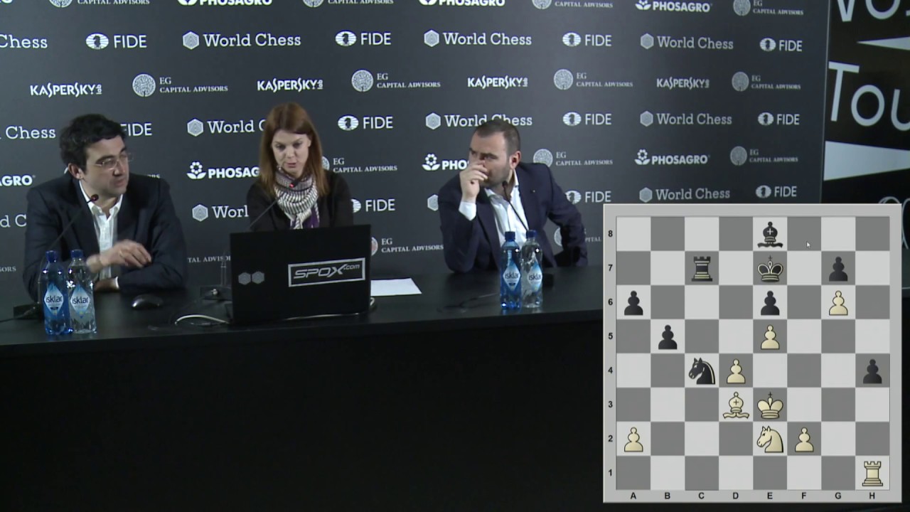Round 6. Press conference with Mamedyarov and Kramnik
