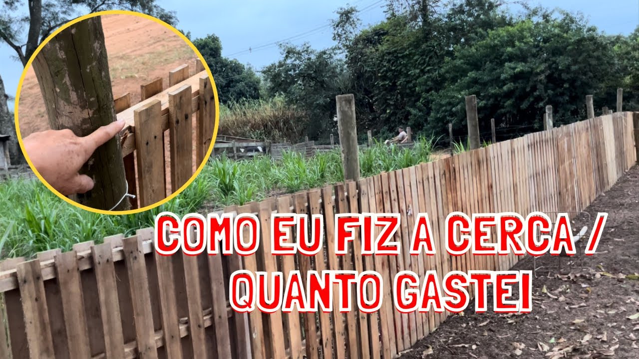 Veja como fiz e quanto gastei com a cerca de pallets #roça #viral #foryou #pallets
