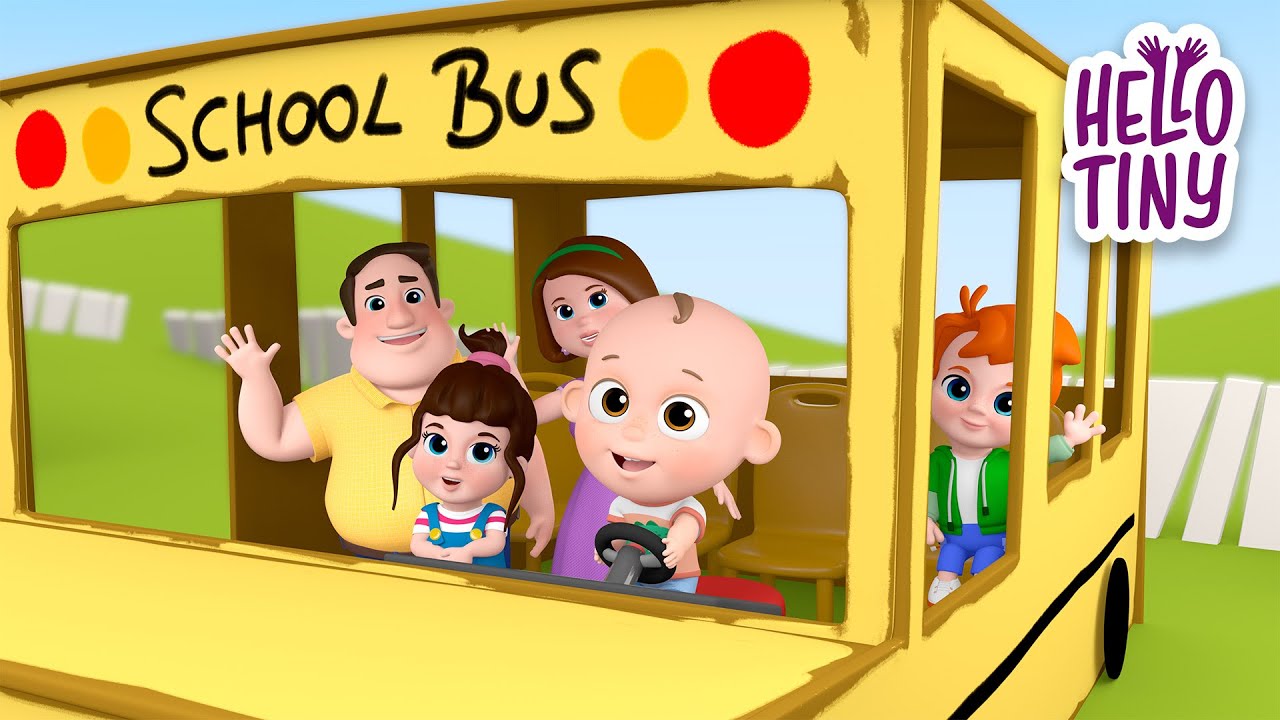 Wheels on the bus (Play version) | Nursery Rhymes for Kids | Hello Tiny | Animaj Kids