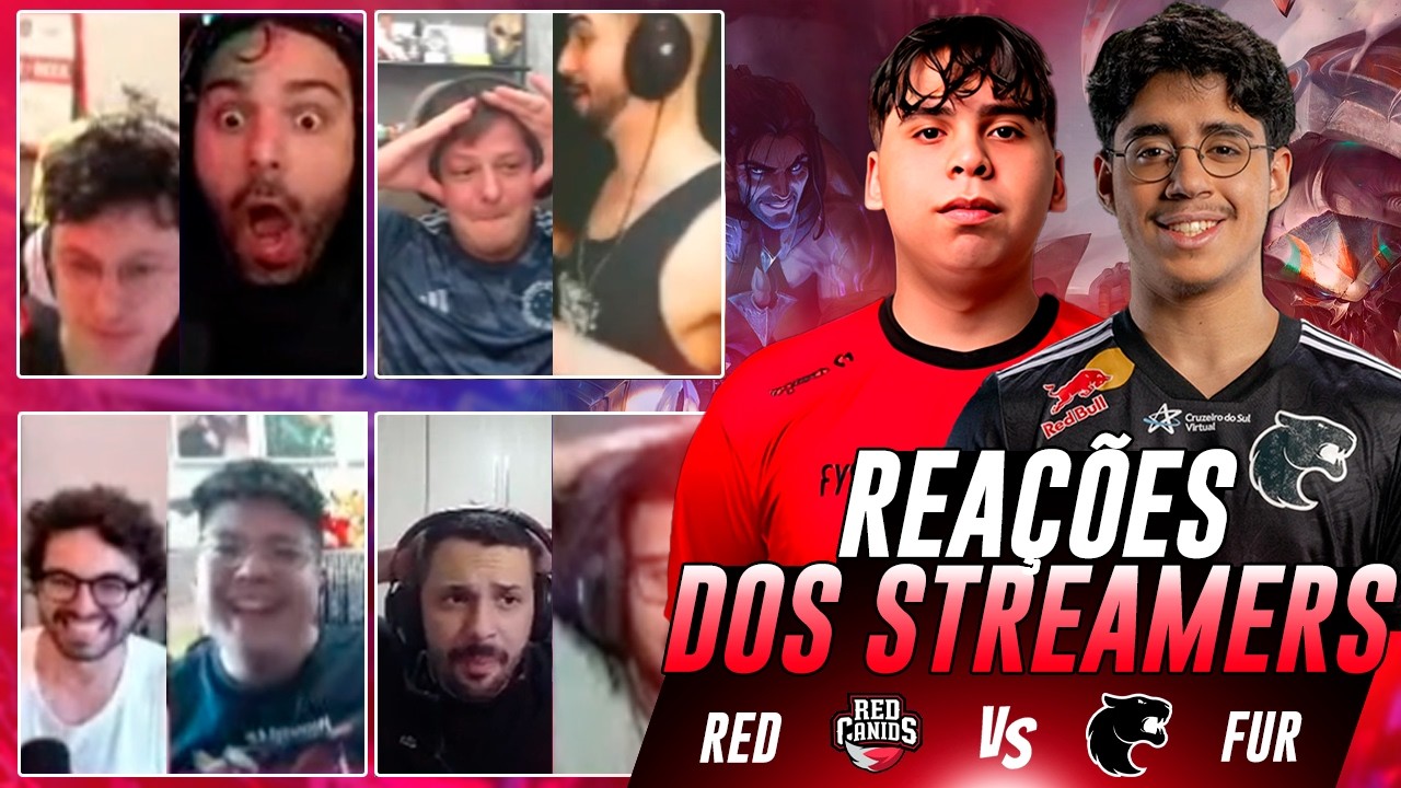 STREAMERS REAGEM a RED CANIDS x F&Uacute;RIA VALENDO VAGA NA FINAL DO CBLOL vs LOUD - GAME 3 e 4
